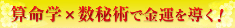 算命学×数秘術で金運を導く！